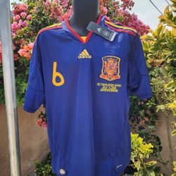 Spain Away Iniesta Soccer Jersey 2010
