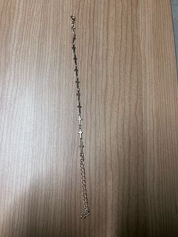 Gold-Tone Cross Link Chain Bracelet