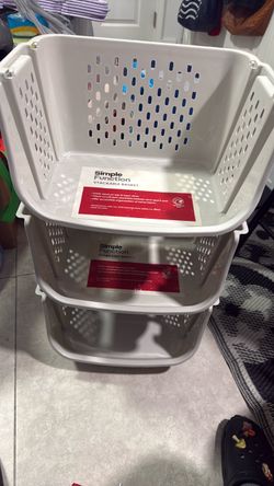 Simple Function Stackable Baskets – Set of 2