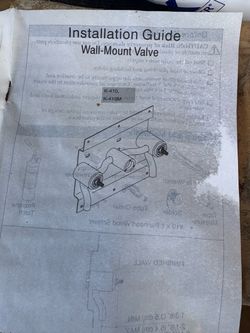 Kohler Wall-Mount Valve Installation Guide K-410