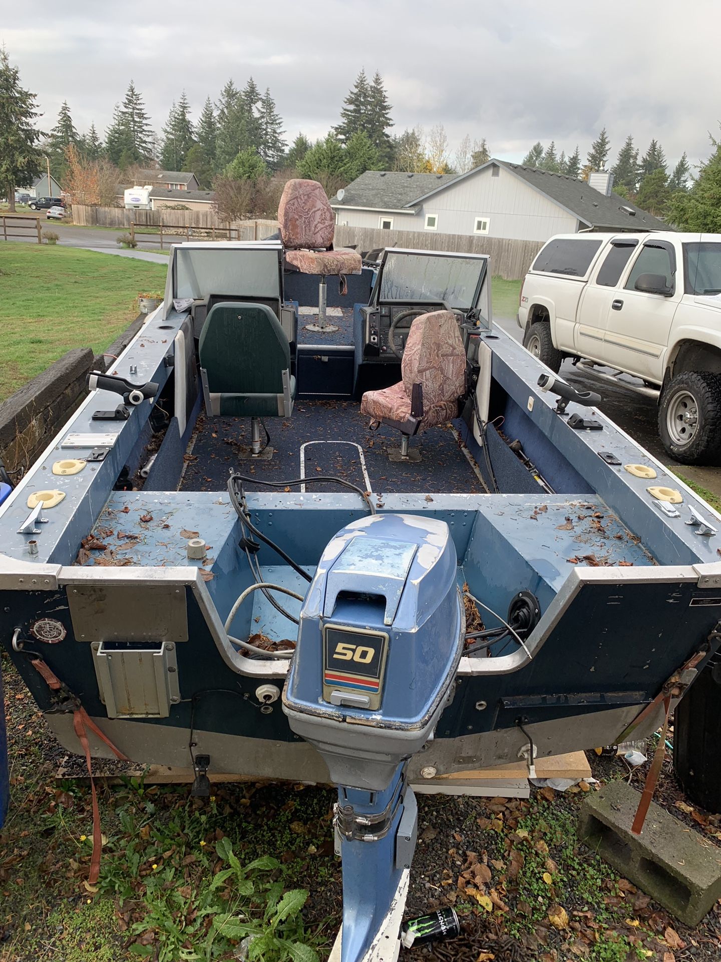 1988 bluefin aluminum 17 ft fishing boat