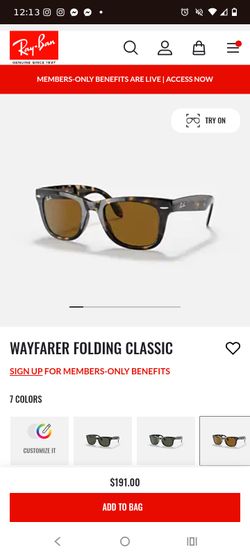 RAY BAN WAYFARER FOLDING CLASSIC 