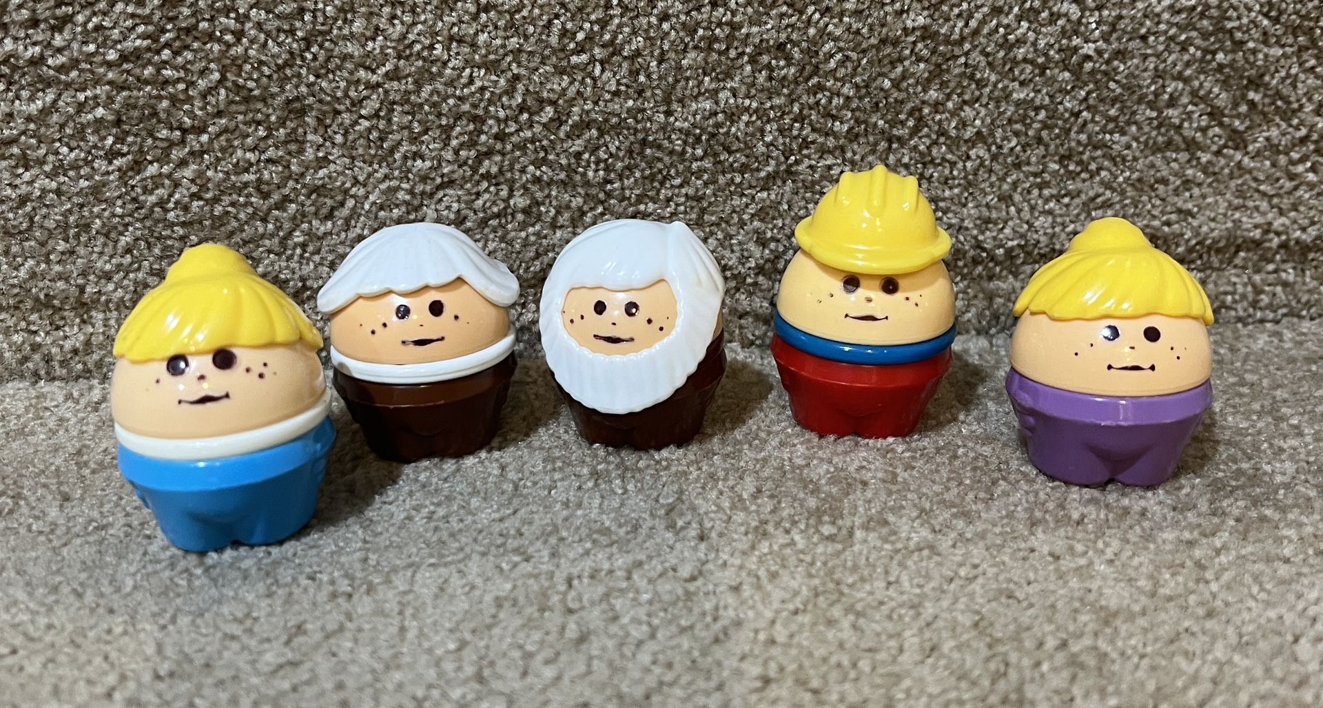 Little Tikes Toddle Tots 1980’ Vintage Lot Girl Boy Construction Worker Noah lot