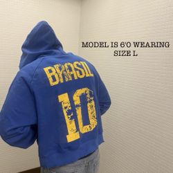 Heavyweight Zip Up Hoodie - Blue