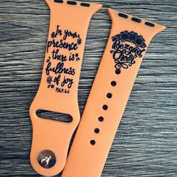 Custom Engraved Silicone Sport Apple Watch Bands And Samsung Smart Watch 20mm And 22mm Bands ! 