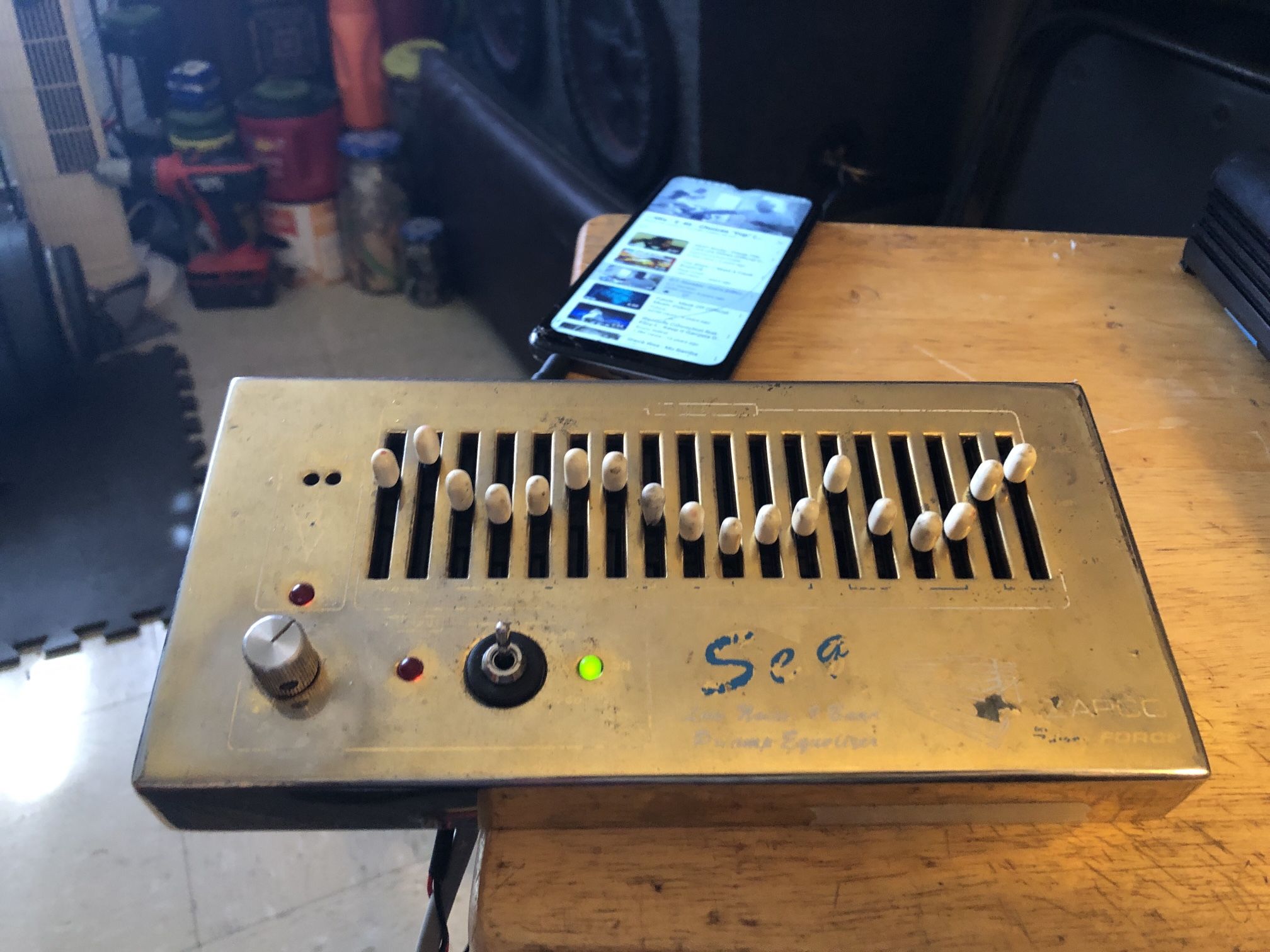 Old School!!! Original ZAPCO SEQ Equalizer Board 18 Band Color Gold Everything Is Functional