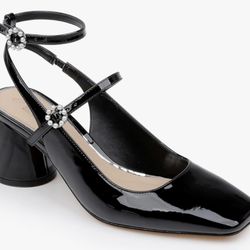 Jewel Badgley Mischka Keilani Block Round Heeled Mary Jane size 8