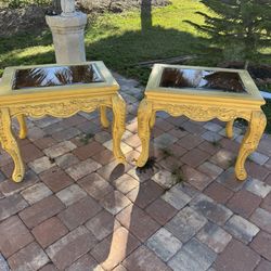 2 small tables, width 22, length 28, height 24