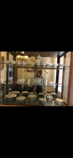 FREE you haul China cabinet some scratches and missing one glass window