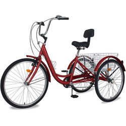 Red 3 Wheelers Bicycle New Still In Box 