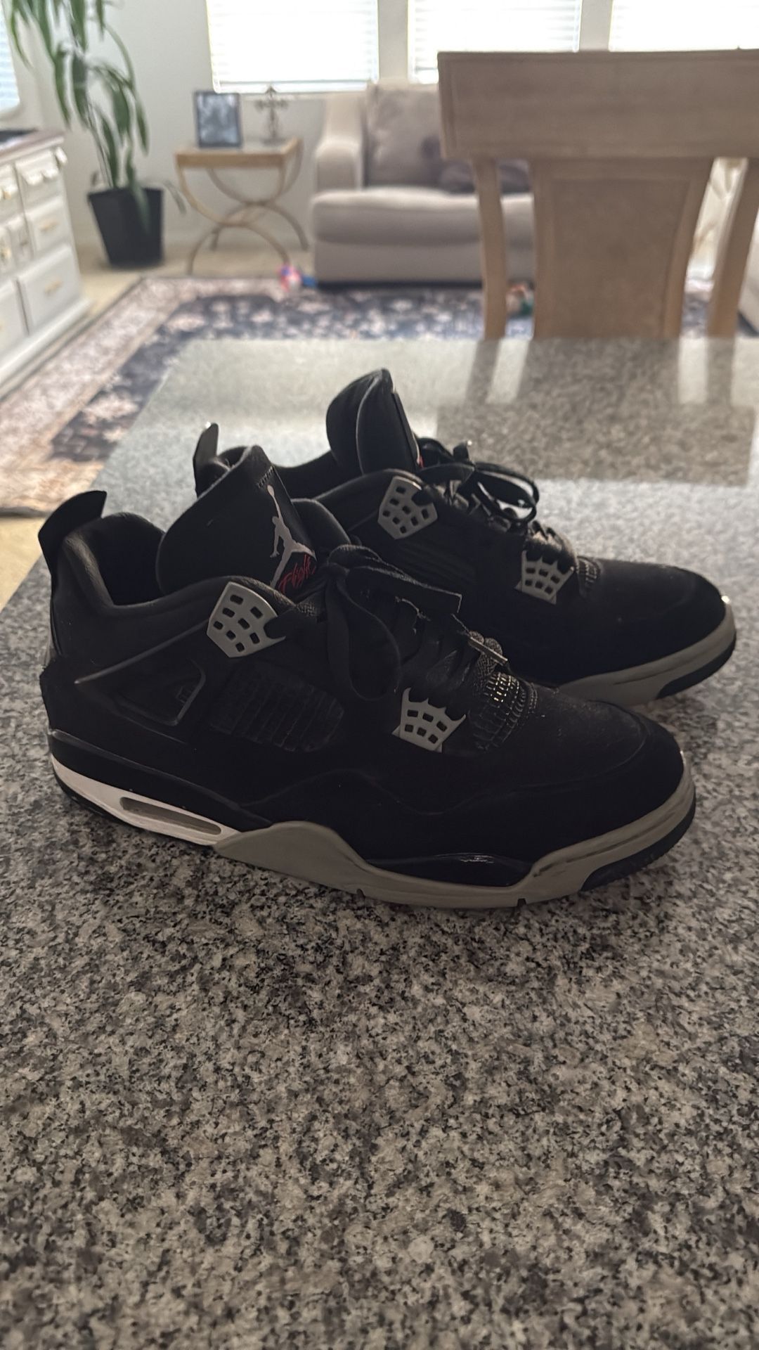 Jordan 4 Black Canvas Size 12