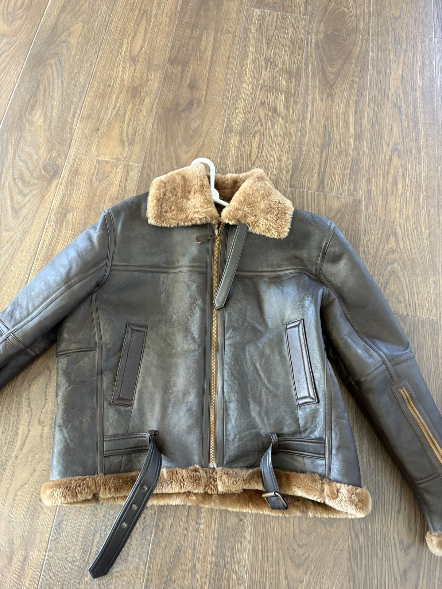 leather fur jacket 4xl
