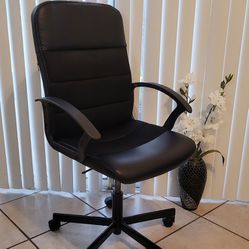 IKEA Black Leather Office Chair

