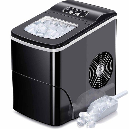 Ice Makers Countertop with Self-Cleaning, 26.5lbs/24hrs, 9 Cubes Ready in 6~8Mins, Portable Ice Machine BRAND NEW IN BOX