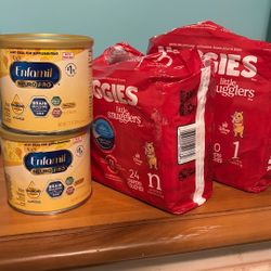 2 Enfamil Neuropro  & NB; 1 Diapers
