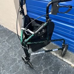  3 Wheel Folding Walker  & Tote