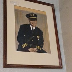 Framed Chief Of Police Water Color