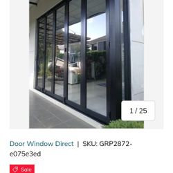 144" x 96" Custom Energy-Efficient Aluminum Bifold Door