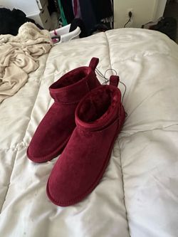 Burgundy fall boots size 11