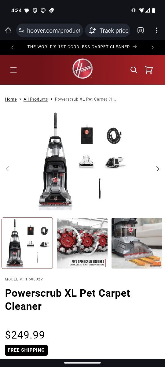 Hoover Shampoo Vacuum