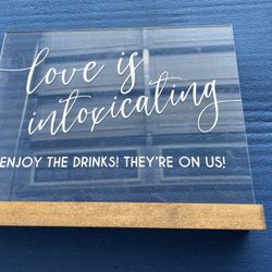 Acrylic wedding sign