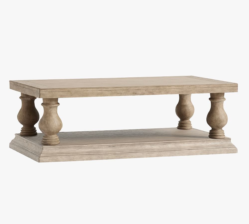 Pottery Barn Lorraine Rectangular Coffee Table (Gray Wash : MSRP $900+)