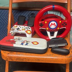 Mario Kart With Footpedals Nintendo Switch Nintendo Paddle Game Paddle And The Case