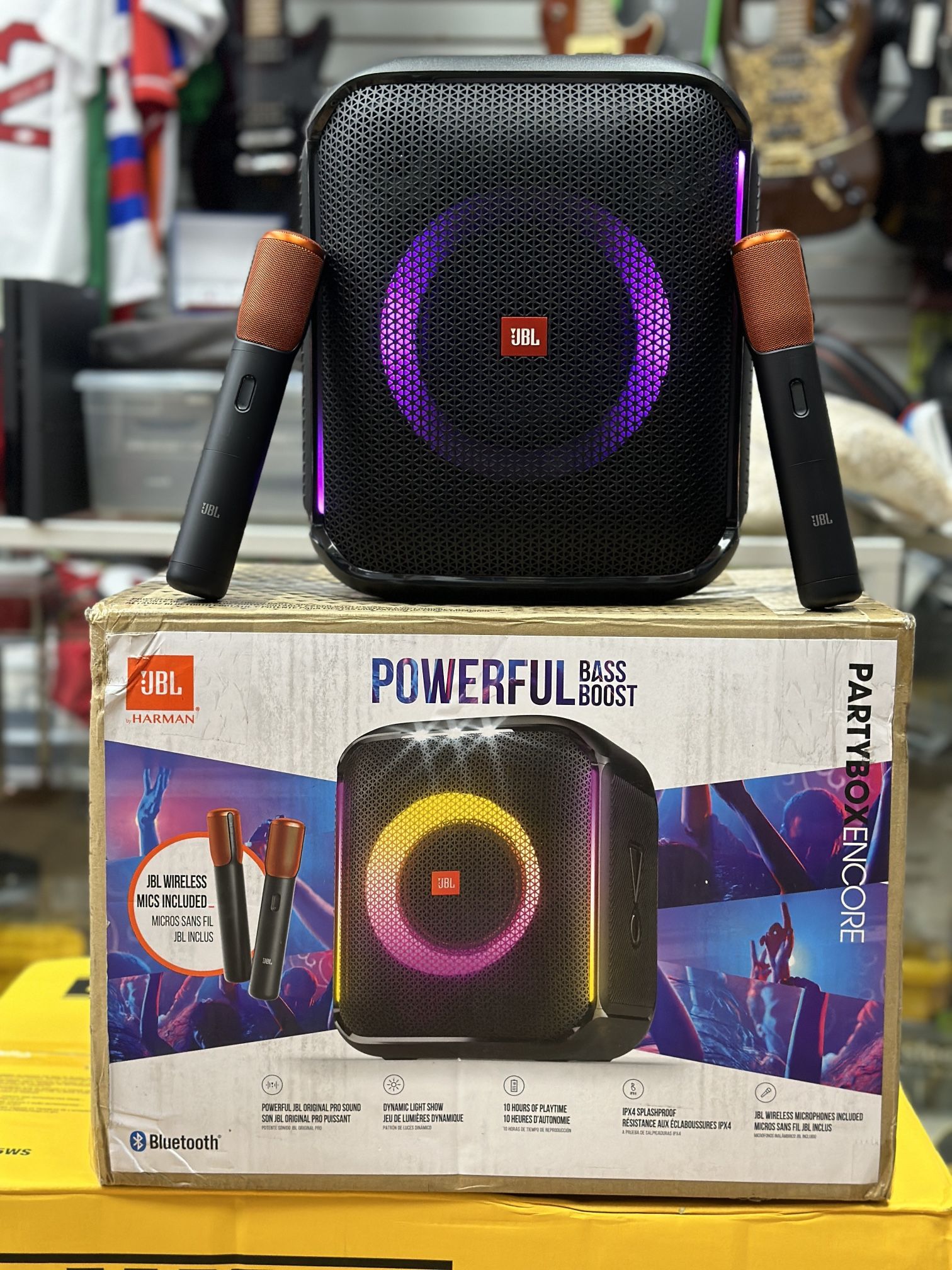 JBL PARTYBOX ENCORE 2 MICS WIRELESS BLUETOOTH SPEAKER