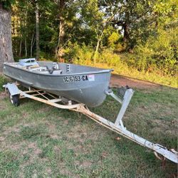 Aluminum Boat With Trailer 