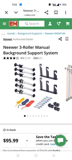 Neewer 3-Roller Manual Background Support System