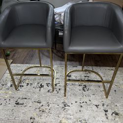 Gray counter stools (2pc) 