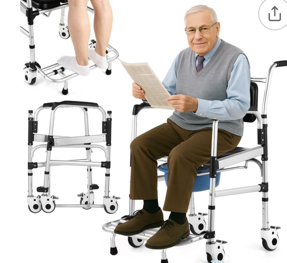 HygiVital Shower Transport Chair Wheelchair