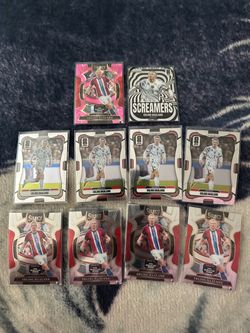 Erling Haaland Prizm World Cup / Select road to World Cup soccer card lot cracked pink ice