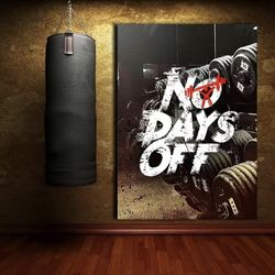 Frameless Motivational Gym Interior Wall Canvas Poster, Canvas Painting, Home Decor 24inX16in