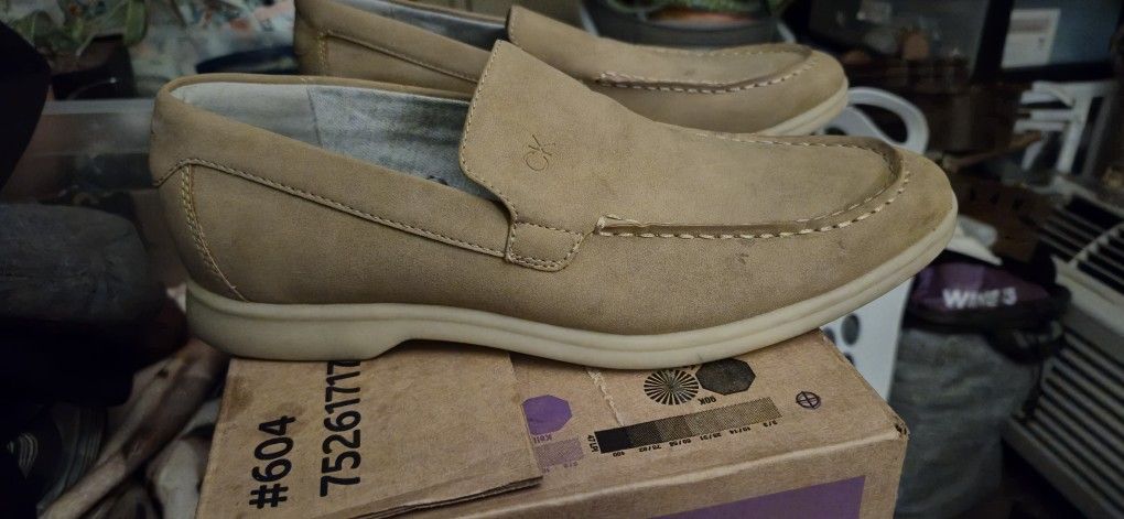 LEATHER CALVIN KLEIN SHOES/LOAFERS