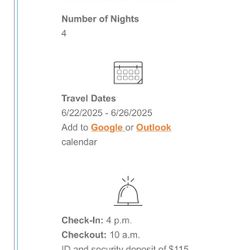 Tahoe Ridge Resort 4 Night Stay