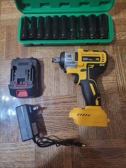 NEW Cordless Wrench Set with 10 sockets