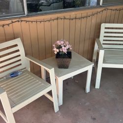 Chairs and table both 