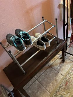 Metal Two Tier Expandable Shoe Rack