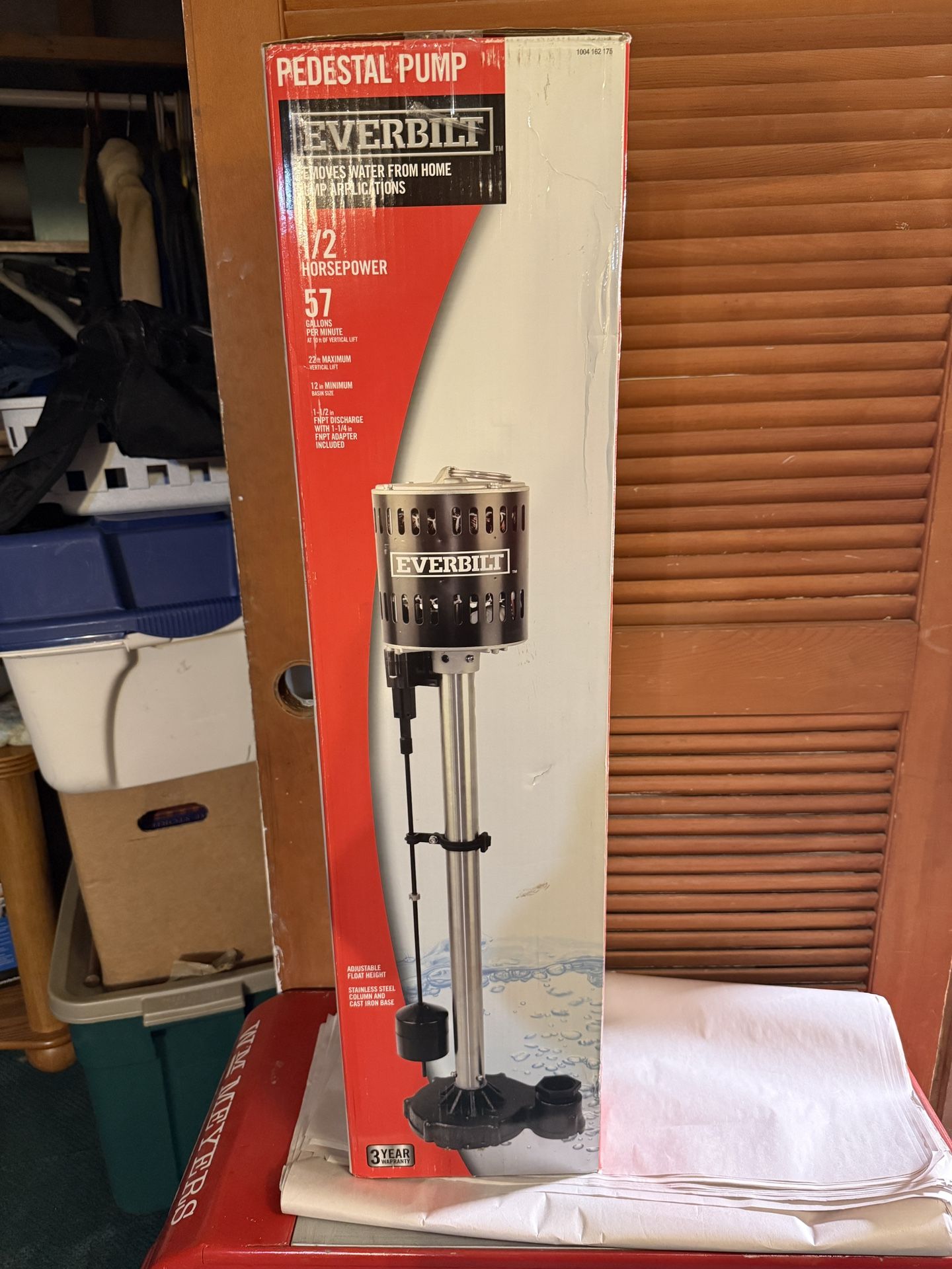 Everbuilt Pedestal pump Brand New In The Box