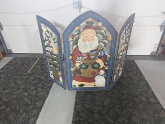 Fireplace decorative screen