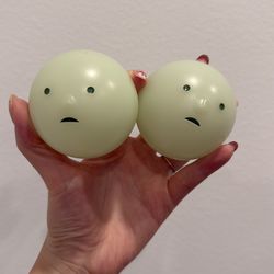 4 smiski glow in the dark heads