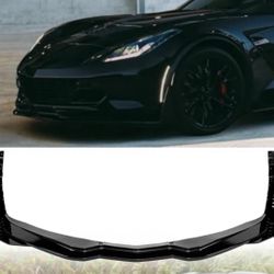 Corvette C7 Z06 Stingray 14-2019 ZR1 Style Gloss Black Front Splitter stage 3