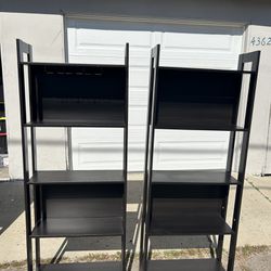 Set of Two Slim Bookshelves/Stands