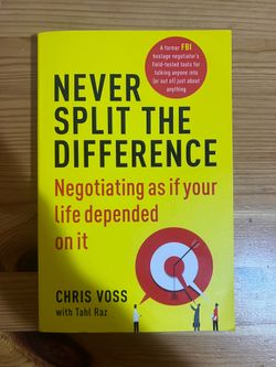 Never Split the Difference Negotiating as if your Life Depended On It Used Good Condition $10 Meet Up In Irving @dfwgoods