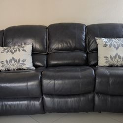 Leather Sofa And Love Seat With Arm Rest