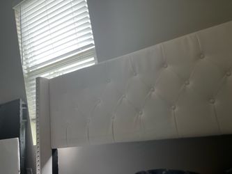 White bed frame