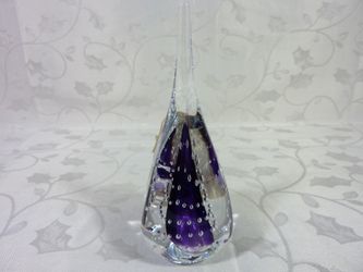 Signed Crystal Paper Weight Poland