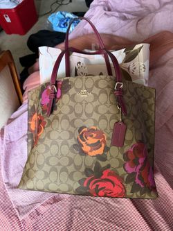 Coach Signature Floral Tote Bag