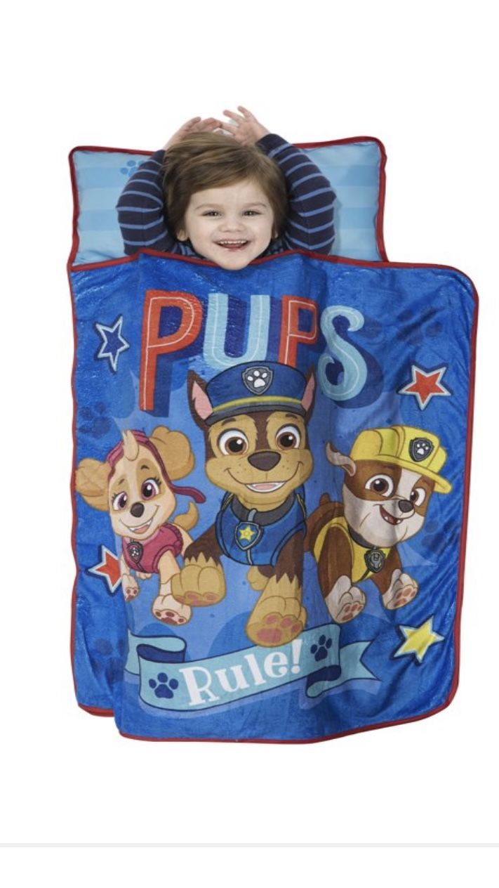 Paw Patrol day time Nap mat w/ Pillow And blanket